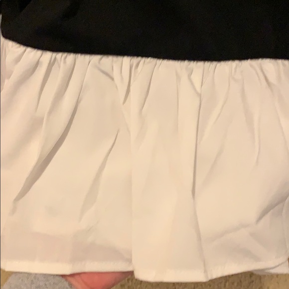 Black Dress w White Ruffle Bottom - Picture 5 of 5